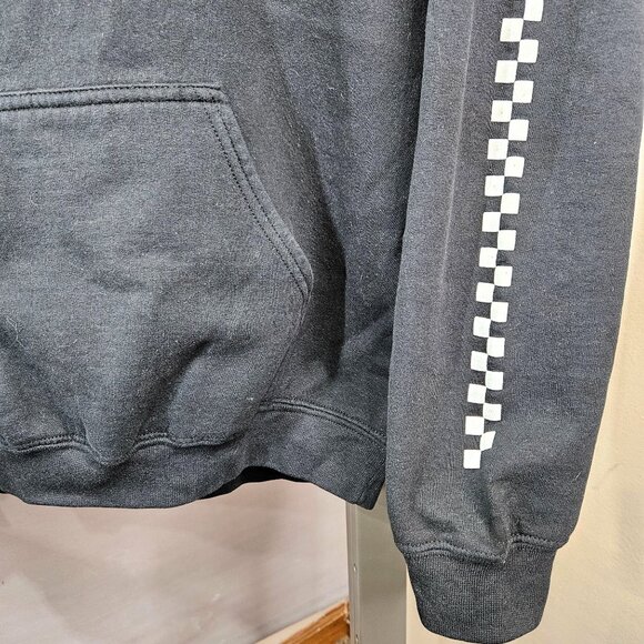 Rebels & Nomads Hoodie Sweatshirt M Black Checker Flag Ying Yang Peace Japanese - Picture 6 of 10